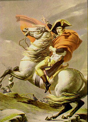Napoleon Bonaparte on a horse