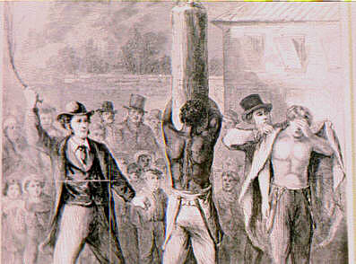 Punishment to people by Whipping.