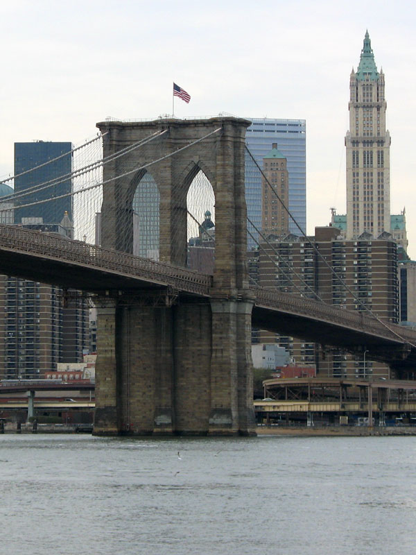 The Brooklyn Bridge and Downtown Manhattan